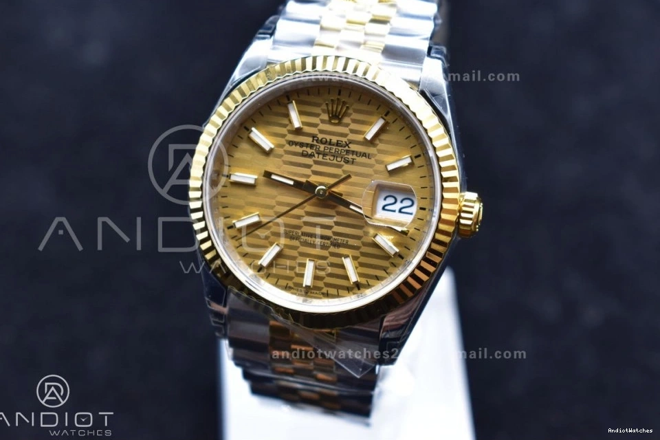 on Bracelet 36 Best 126231 DateJust 1:1 592 Jubilee Steel 904L Dial SS VS YG VSF Textured Elegant Edition Gold 0129